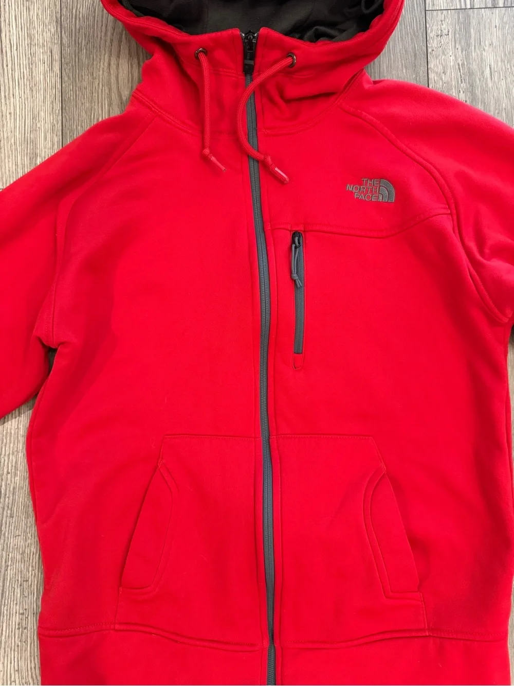 The North Face Red Full Zip Fleece Men’s Size: Small Fleece Jacket